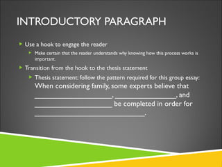 Process Paragraph Reader Process analysis is essay how to write for | PPT
