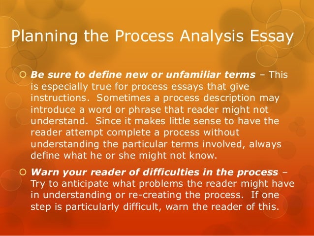 What is a process essay?