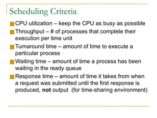 Process and CPU Scheduling.pptx it is about Operating system | PPTX
