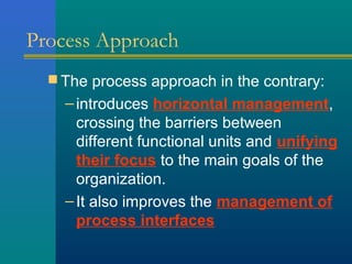 Process Approach Chapter Process approach | PPT