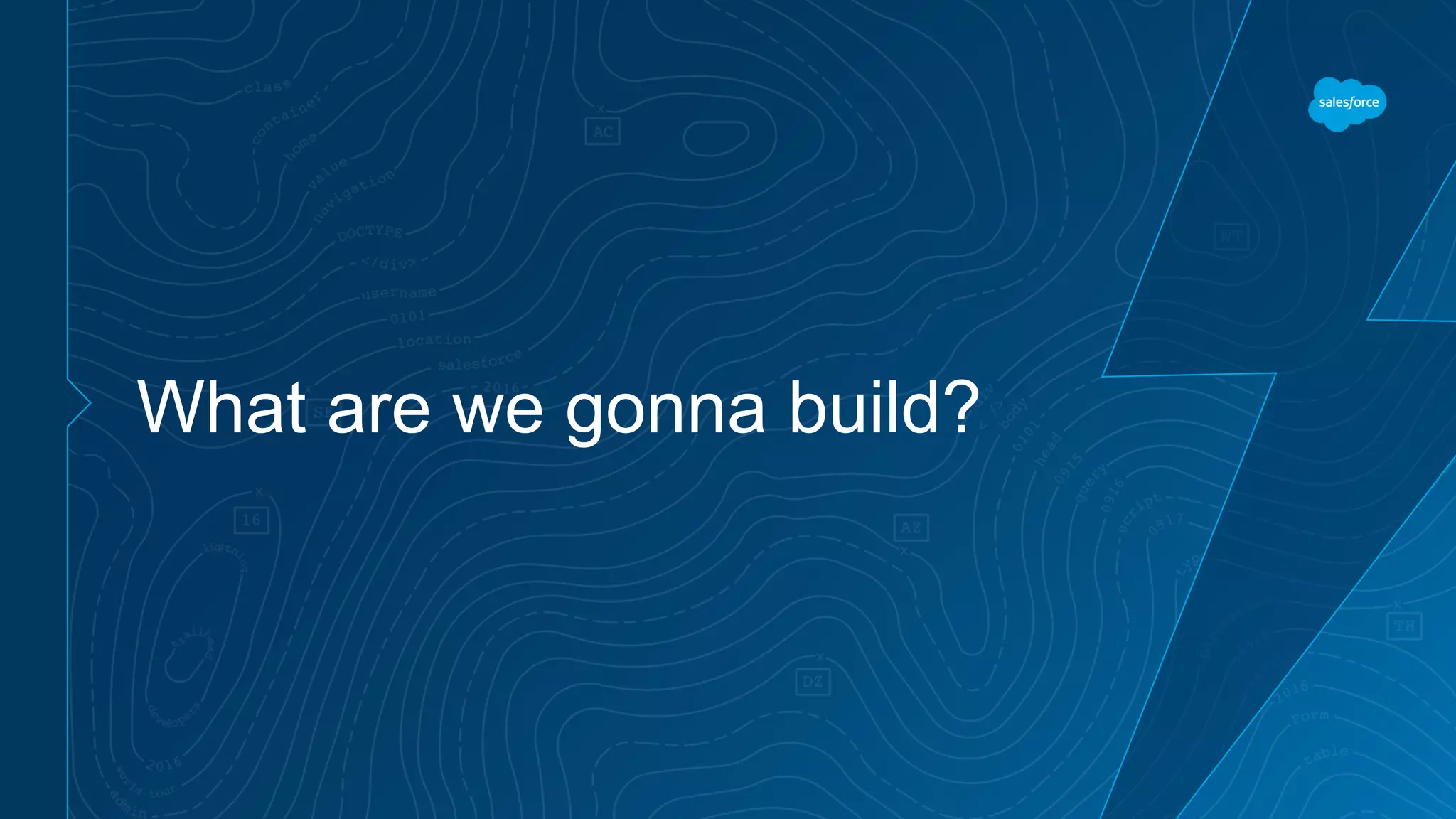 What are we gonna build? 