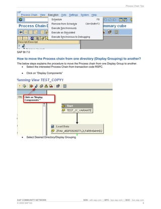 How To Add Function Module In Process Chain Process chain | PDF