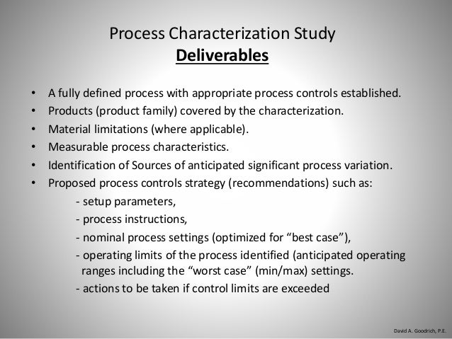 The Role of Process Characterization in Process Validation