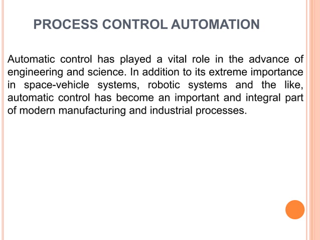 mechatronics ,Process control & automation | PPTX