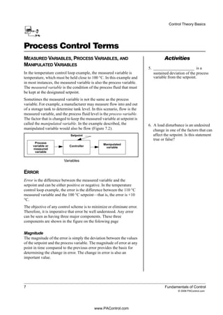 basic process control problems Images High Quality... Process control fundamentals | PDF