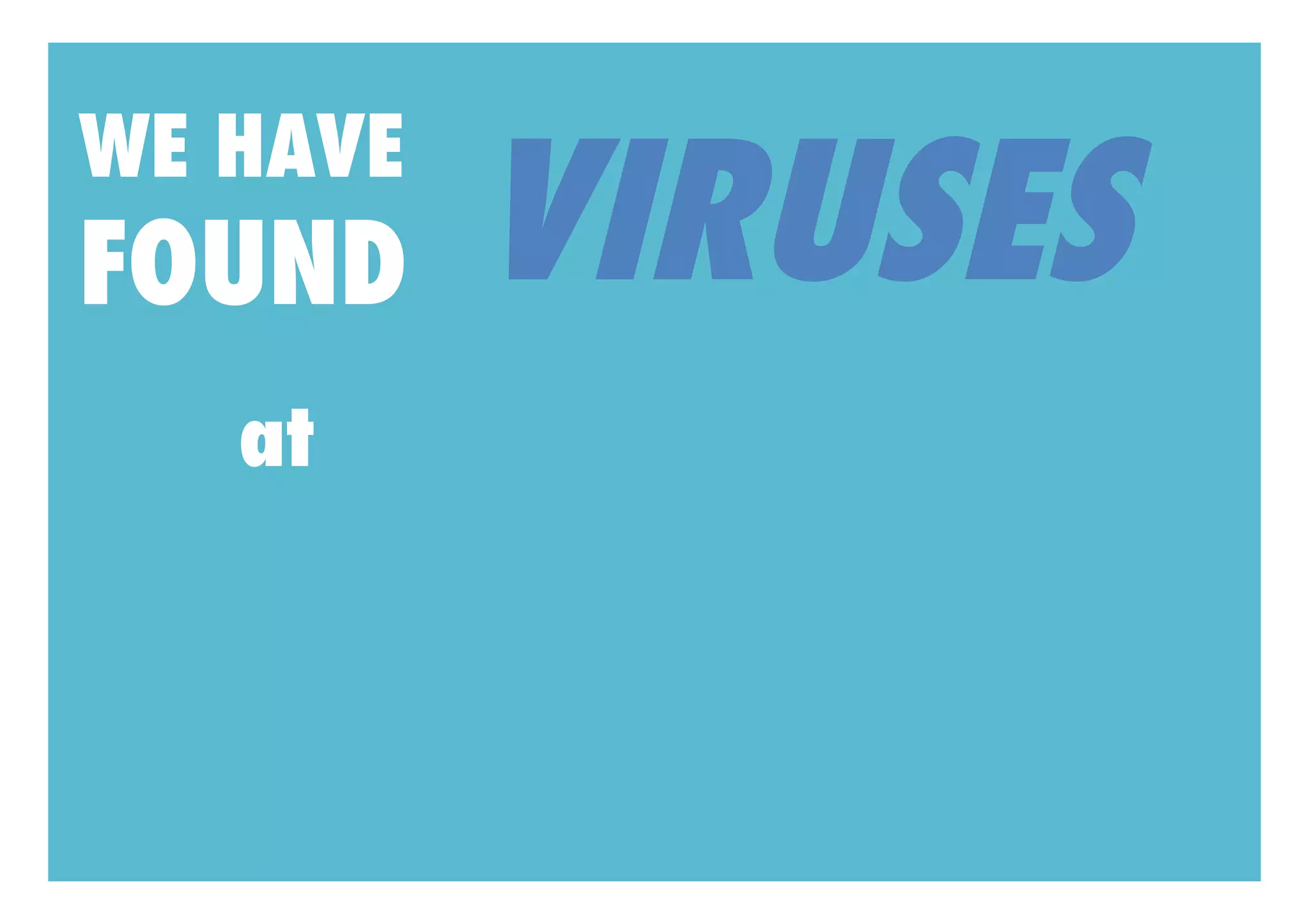 VIRUSES
WE HAVE
FOUND
   at
 