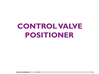 © 2014 / CONFIDENTIAL
CONTROLVALVE
POSITIONER
ISLAM DEIF 152
 