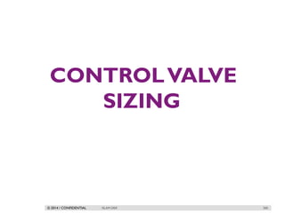 © 2014 / CONFIDENTIAL
CONTROLVALVE
SIZING
ISLAM DEIF 200
 