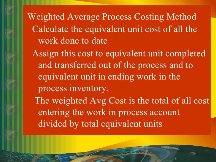 Process costing research paper
