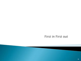 First in First out
36
 
