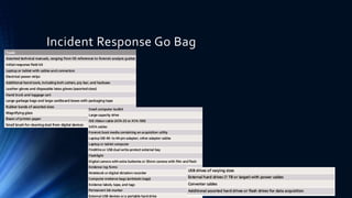 11
Incident Response Go Bag
 