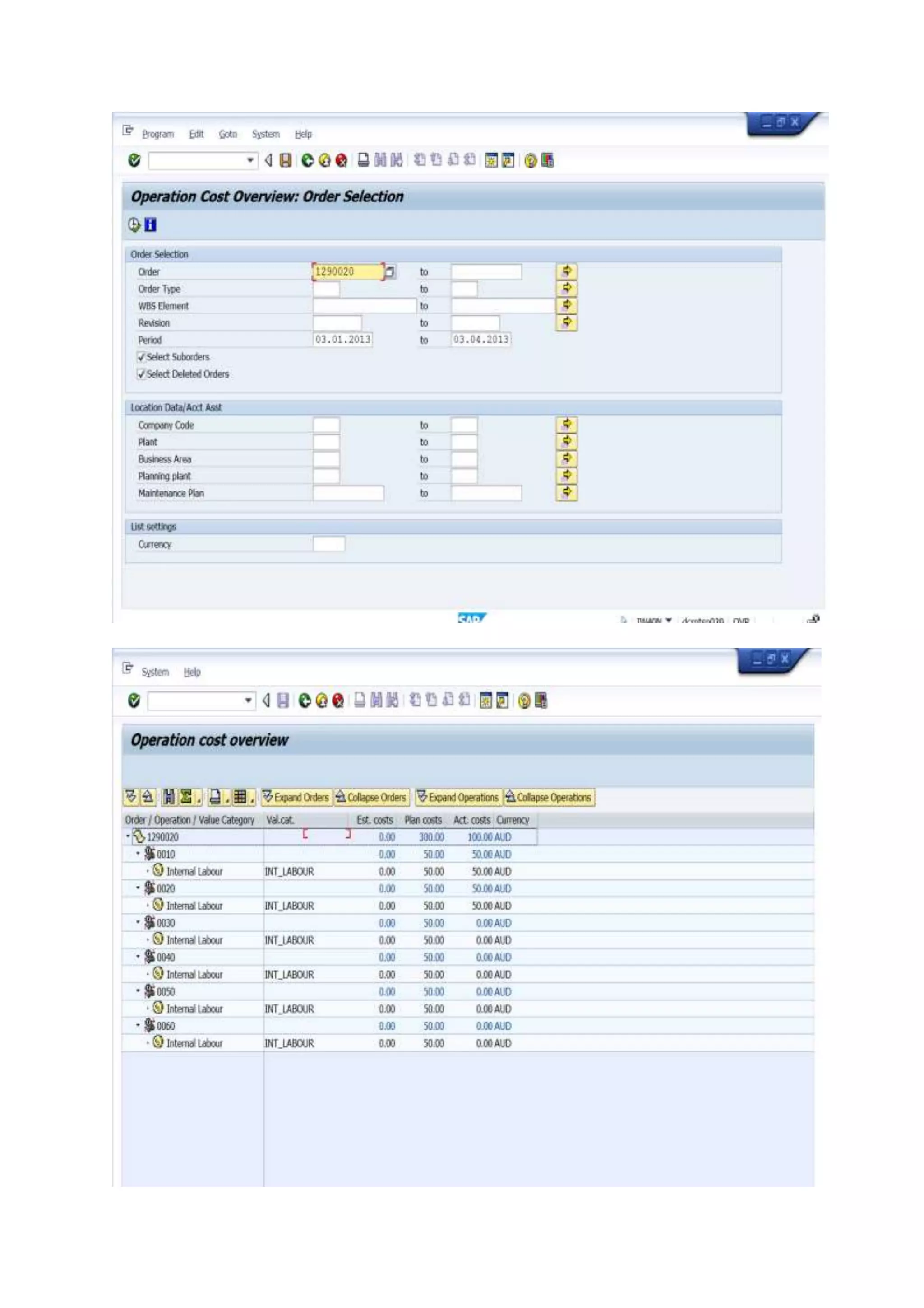 SAP PM: Inspection Rounds & Operation Account Assignment