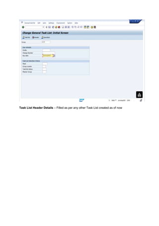 SAP PM: Inspection Rounds & Operation Account Assignment | DOCX