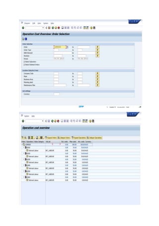 SAP PM: Inspection Rounds & Operation Account Assignment | DOCX