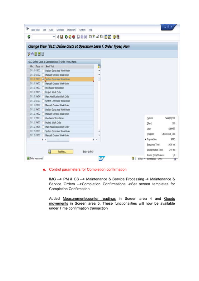 SAP PM Inspection Rounds & Operation Account Assignment PDF