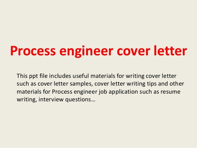 cover letter process development engineer