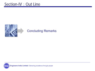 Section-IV : Out Line
Engineers India Limited- Delivering excellence through people
Concluding Remarks
 