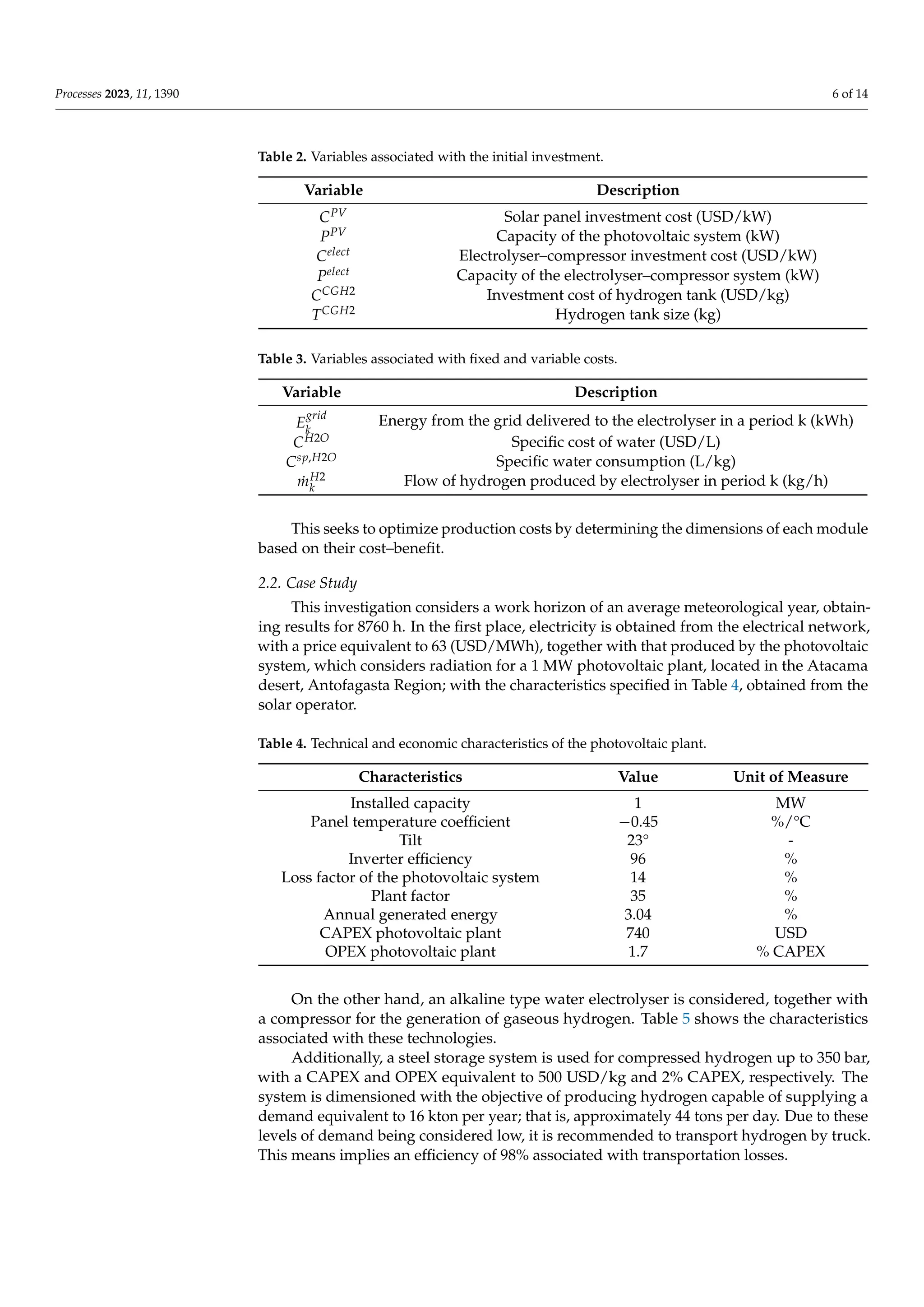 Economic Analysis: Green Hydrogen Production Systems | PDF