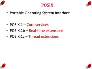 Posix Clock Processes and operating systems | PPTX