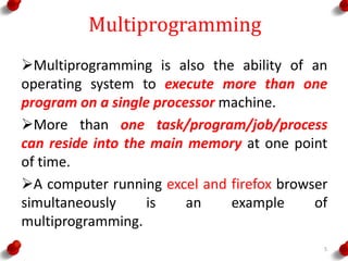 Processes and operating systems | PPT