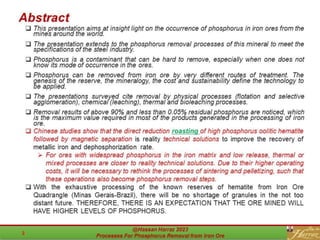 Processes for phosphorus removal from iron ore -.pdf
