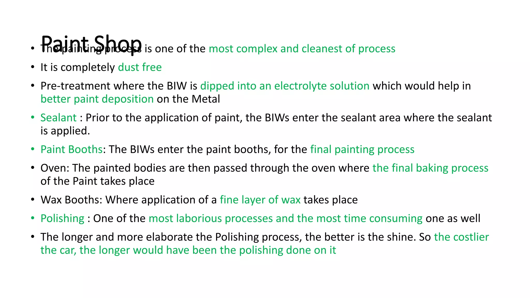 Processes of automobile manufacturing | PPTX