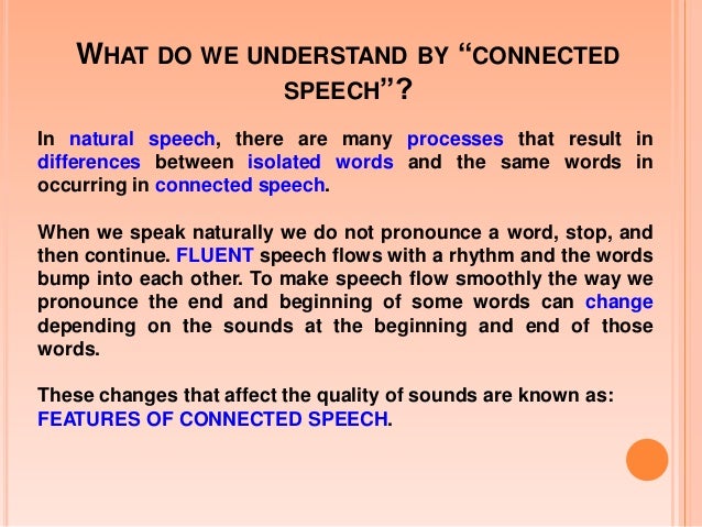 How to teach connected speech picture