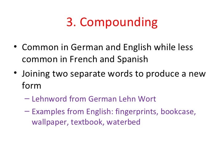 word formation processes