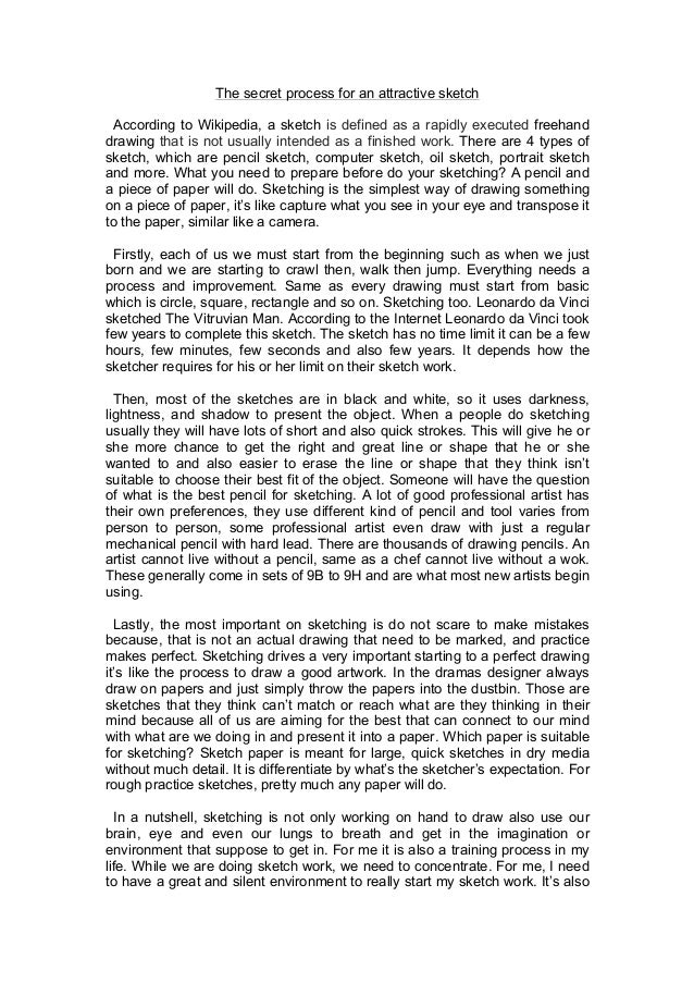 Sample process essay