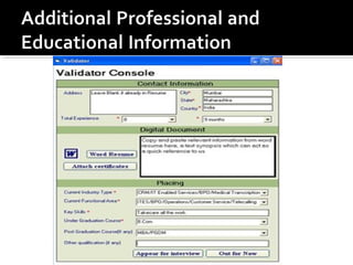 E.I.S. Process flow 
