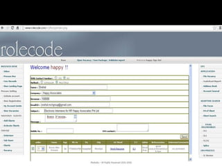 After filling the details click on the 
candidates check box and click on send 
 