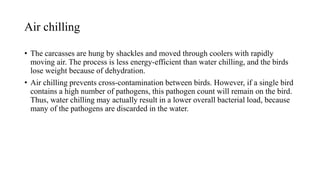 Process flow of poultry processing
