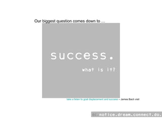 Our biggest question comes down to … take a listen to goal displacement and success  – James Bach visit 