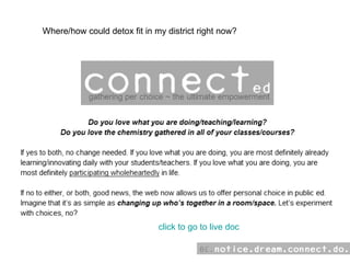 Where/how could detox fit in my district right now? click to go to live doc 