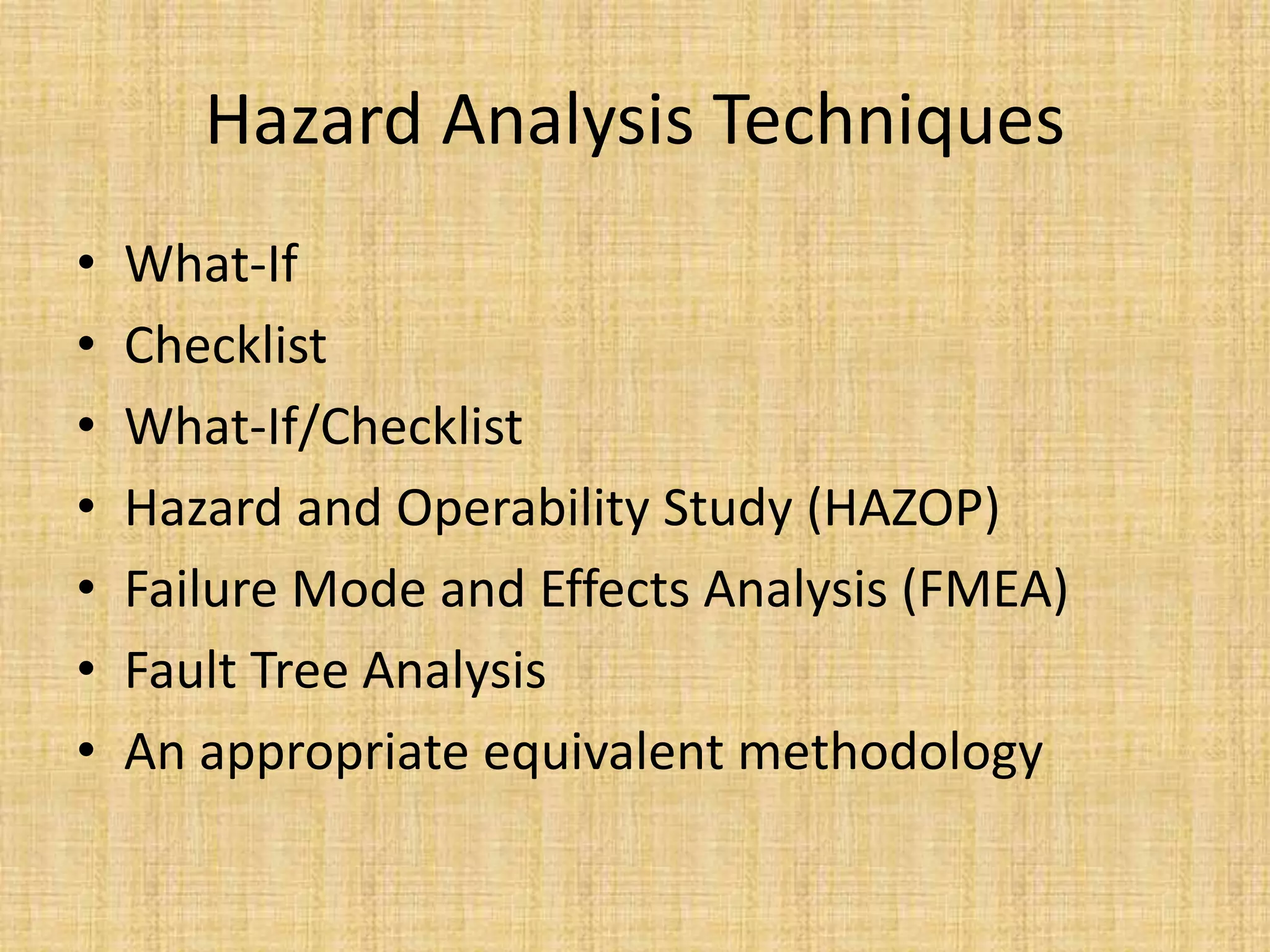 Process hazard analysis 13,47 | PPT