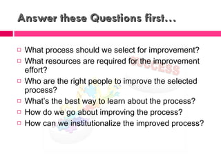 Business Process Improvement | PPT