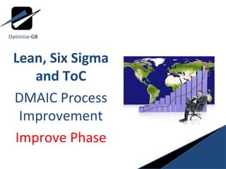 Lean, Six Sigma and ToC DMAIC Process Improvement Improve Phase Optimise -GB 