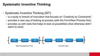 Systematic Inventive Thinking and Process improvements