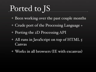Processing and Processing.js