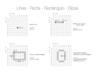 Linea - Recta - Rectángulo - Elipse

 