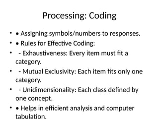 Comprehensive Guide to Data Processing and Analysis in Research ...