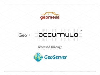 Geo +
accessed through
 