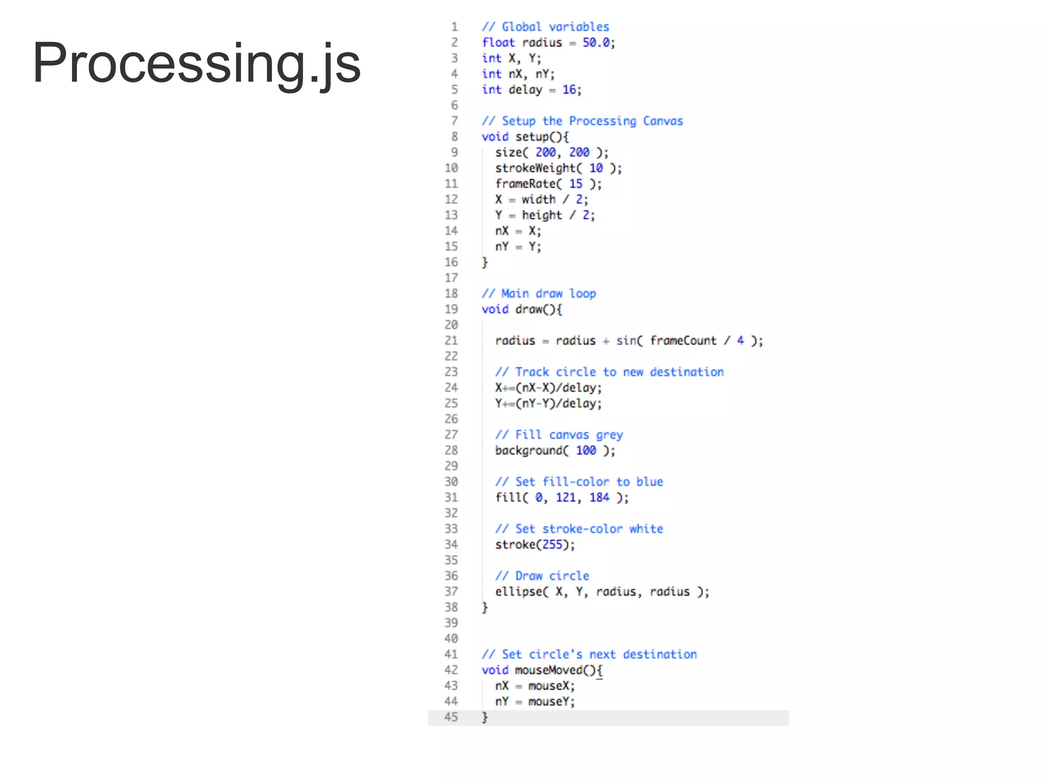 Processing.js vs. three.js