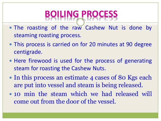 Processing Of Cashew