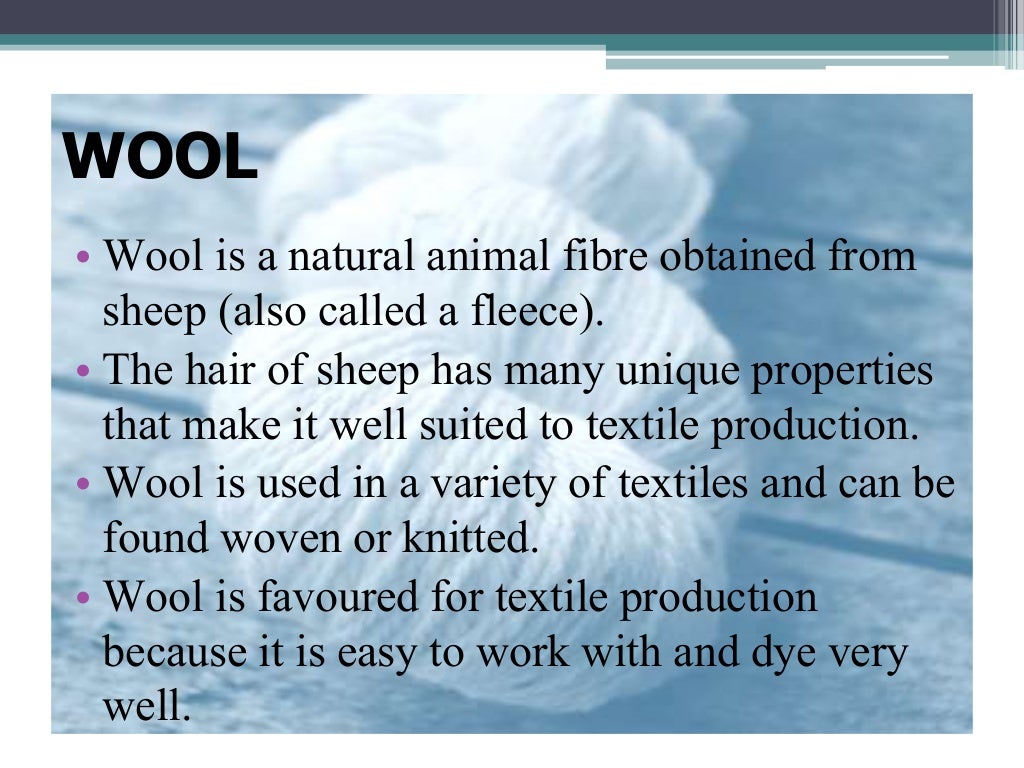 Processing of wool