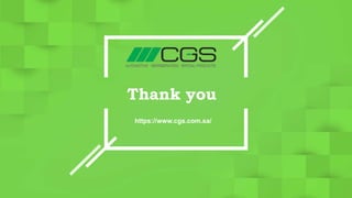 Processing plant Saudi Arabia - CGS | PPTX