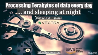 Processing Terabytes of data every day
… and sleeping at night
@katavic_d - @loige
User Group
Belfast
06/02/2019
loige.link/tera-bel
 