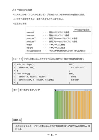 Processing授業テキスト