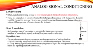 Process Instrumentation: Analog Signal Conditioning | PPTX