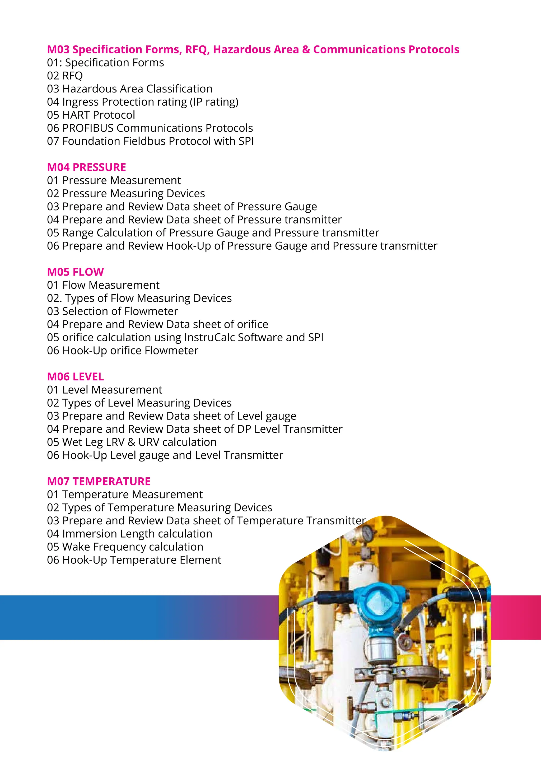 Process & Instrumentation Design in Oil & Gas Course
